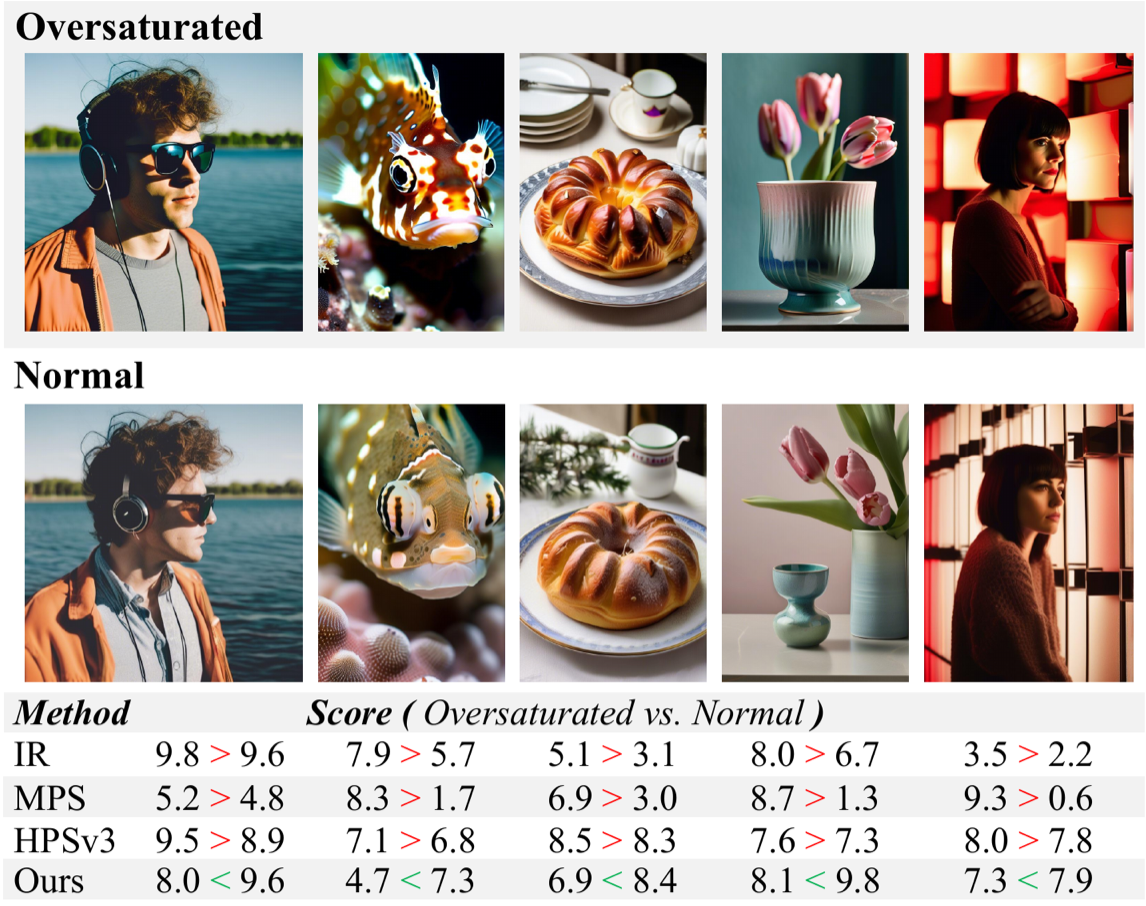 Bias of existing aesthetic metrics